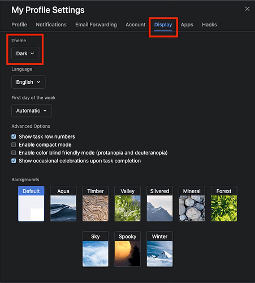 Asana Desktop App DarkMode