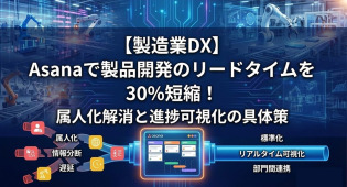 【製造業DX】Asanaで製品開発のリードタイムを30%短縮！属人化解消と進捗可視化の具体策